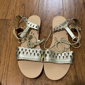 Jack Rogers Wrap Sandals - Platinum Size 11